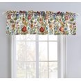 thumbnail image 2 of Global Trends Amanda Contemporary Floral Print Window Rod Pocket Lined Valance, White, 84 W x 19 L inches, 2 of 7