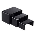 thumbnail image 1 of 1 juego de soportes de exhibición de acrílico negro, accesorios de exhibición de estante de exhibición de joyería (conjunto grande, mediano, pequeño, Baoblaze soporte de pantalla de acrílico, 1 of 8