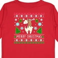 thumbnail image 4 of Inktastic Merry Christmas Sloth and Llama Ugly Sweater Style Boys or Girls Long Sleeve Toddler T-Shirt, 4 of 5