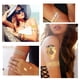 thumbnail image 5 of 12 hojas de tatuajes temporales metálicos, más de 150 diseños brillantes, tatuaje temporal de oro plateado negro, tatuajes de joyería Flash oso de fresa Hogar, 5 of 5