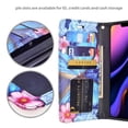thumbnail image 4 of iPhone 11 Pro Case Wallet Leather Flip Pouch Cover Folio [Kickstand] Cute Girls Women Phone Case for Apple iPhone 11 Pro - Blue Butterfly, 4 of 6