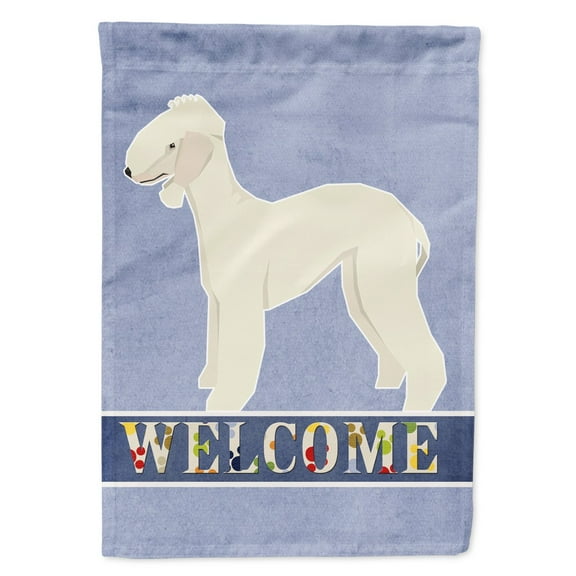 Bedlington Terrier Welcome Garden Flag