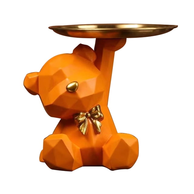 Bear Tray Decor, Decorative Tray Ornament and Multifunctional Storage Tray, Tabletop Catchall for Home Decoration Organizer