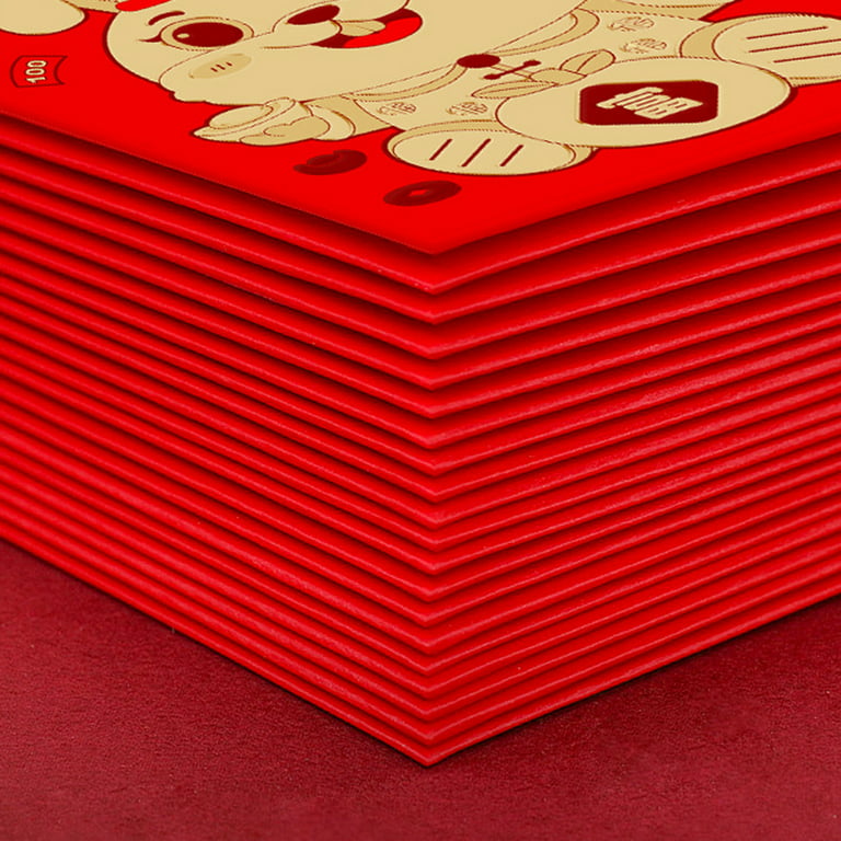 1 pcs Year Of The Rabbit Red Envelope 6pcs Lucky Money Envelopes 6 Pieces  Safe Seal Durable Paper Beautiful 