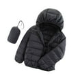 thumbnail image 2 of Kids Hooded down Jacket Zipper Puffer Outerwear Coat Classic Solid Color Lightweight down Jacket for 2-14 Years Old, 2 of 8