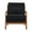 Black + Wood+Fabric + Foam+3, variant on YANGXUN Camel Mid Century Modern Wooden Lounge Chair Foam Padded Nubby Fabric Accent Chair with Solid Wood Armrests for Living Room Bedroom Office