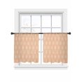 thumbnail image 7 of Abstract Bohemia Sheer Curtains 54 Inch Length 2 Panels Set, Modern Boho Floral Orange Voile Window Treatment Rod Pocket Short Kitchen Curtains Drapes for Bedroom 52"x54"x2, 7 of 7