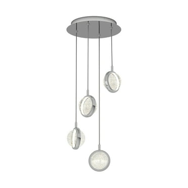Artika 4-Light LED Pendant Light Fixture Chrome