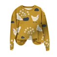 thumbnail image 2 of Idoravan Easter Fashion Women's Casual Printed Long Sleeve Round Neck Hoodless Sweatshirt Tops, 2 of 4