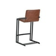 thumbnail image 4 of Sunpan Webber 26" Modern Bonded Leather Counter Stool in Brown (Set of 2), 4 of 7