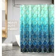 thumbnail image 5 of Modern Shower Curtain,Ombre Blue Teal Fabric Shower Curtains for Bathroom with Hooks, Waterproof Shower Curtain-72"W x 78"L (Pack of 1), 5 of 7