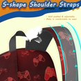 thumbnail image 5 of Game Controller Red Pattern 17" School Backpacks for Teens,Waterproof Oxford Fabric,S-Shape Padded Straps for School,Travel,Hiking,Camping, 5 of 6
