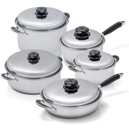 

Maxam KTMX10FH Waterless Cookware Set - 10 Piece