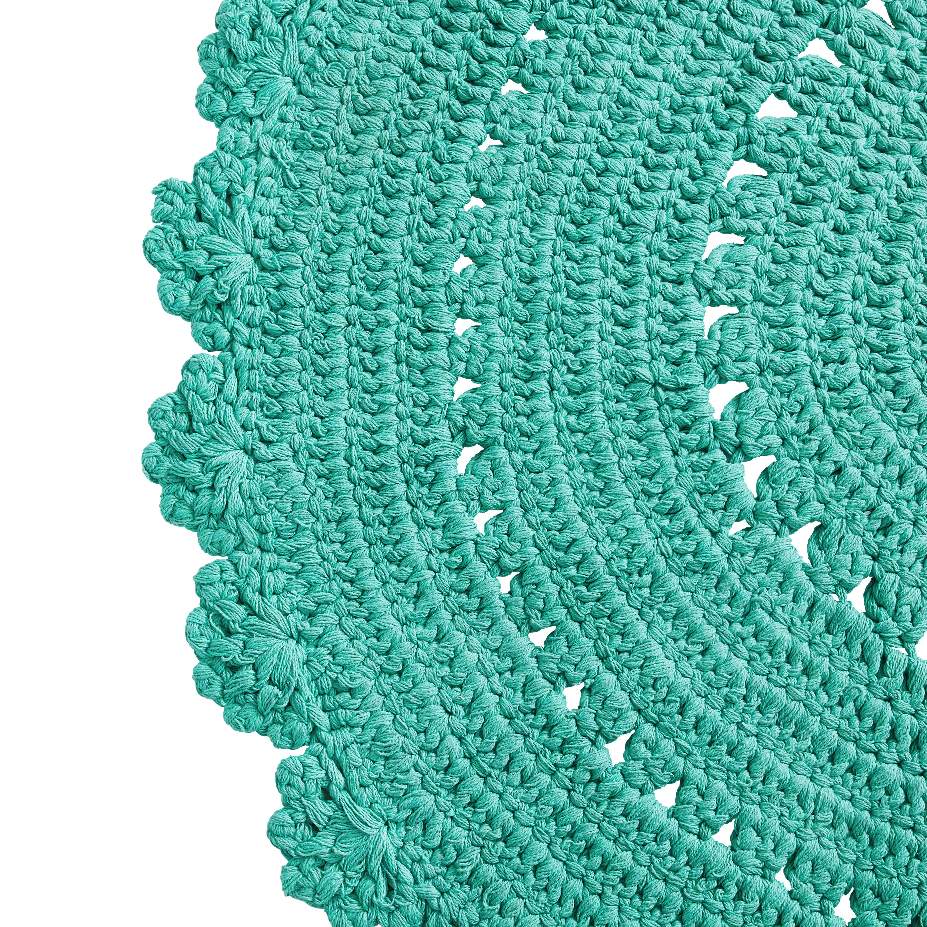 The Pioneer Woman Round Cotton Crochet Accent Rug, Teal - image 5 of 5