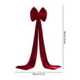 thumbnail image 3 of Danhjin Christmas Bows, Flocked Fabric Red Bow Hanging Decorations for Christmas and Festival Scene Decorations, Creating Festive Atmospheres for Home and Party Use, 3 of 7