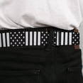 thumbnail image 4 of Buckle-Down Belt, Seatbelt Buckle Belt, American Flag Close Up Black White, 34 to 52 Inches, 4 of 9