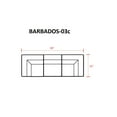 thumbnail image 2 of Delacora TKC-DPF-BAR03C Barbados Outdoor 3 Piece 98" Long Aluminum Framed Acrylic, 2 of 3