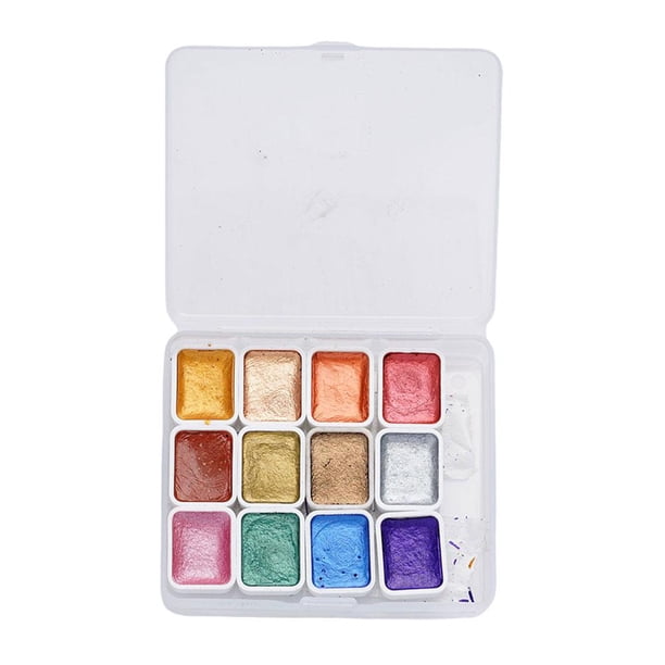 12/24 colores de acuarela metalizada, pigmento Milky Galaxy C3S8