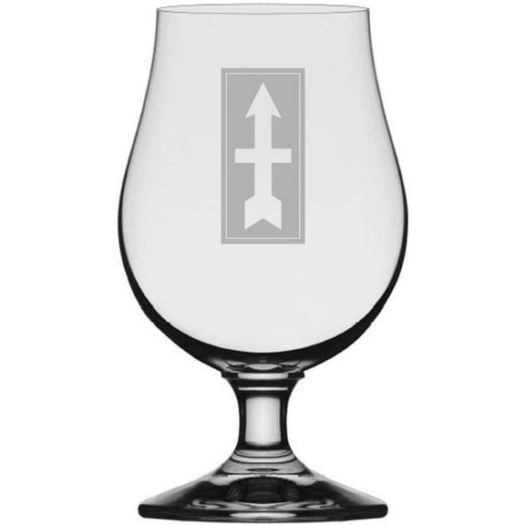 32nd Infantry Division Military Etched 13.25oz Iona Beer Glass