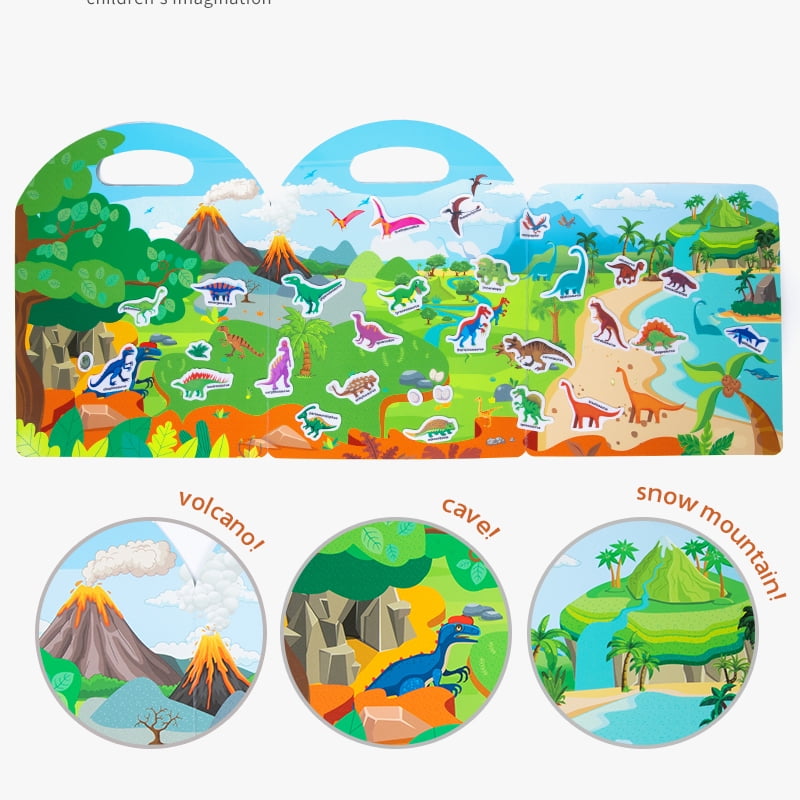 Sticker Books for Kids 2-4, Reusable Sticker Book Farm, Ocean and Animals  Theme Activity Books Stickers for Girls Boys Preschool Education Learning  Toys 2 3 4-Year-Old Birthday Gift 