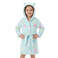 thumbnail image 5 of LYMAYTER Kids Girls Hooded Bathrobe Long sleeve Fleece Robe Girls Soft Cozy With Belt Pajamas for 1-7Y Toddler, 5 of 10