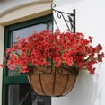 thumbnail image 4 of Artificial Flowers Outdoor Red Fake Flowers UV Resistant No Fade Faux Outdoor Plants Garden Porch Window Box Decorating (8, Red), 4 of 5