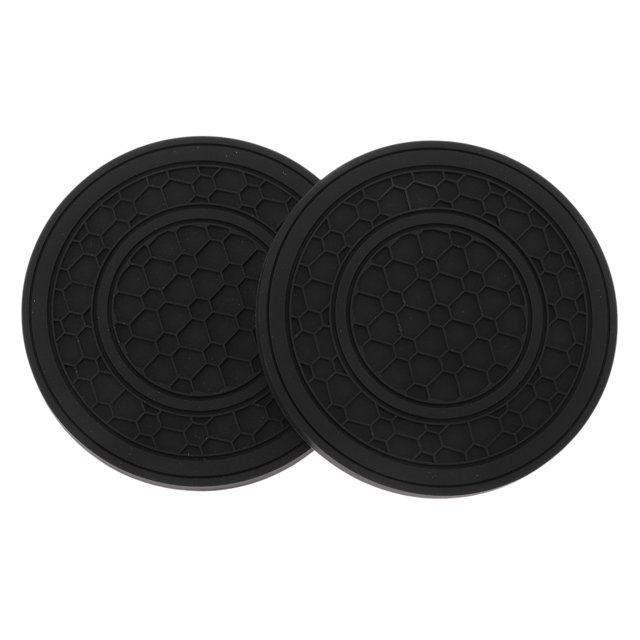 Accesorios de Interior para Coche, Juego de 2 Pcs de Posavasos para Tazas Universal Antideslizante Color Negro
