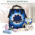 thumbnail image 5 of Fuzoiu Blue Casino Print Diaper Bag Backpack,Baby Essentials Travel Tote,Multi function Waterproof Diaper Bag, Travel Essentials Baby Bag - Unisex, 5 of 6