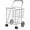 Silver, variant on SSyao Jumbo Shopping Cart with Rolling Swivel Wheels, Foldable Grocery Cart on Wheels with Double Basket, Heavy Duty Utility Cart, Shopping Carts for Groceries Laundry Book Luggage Travel Black