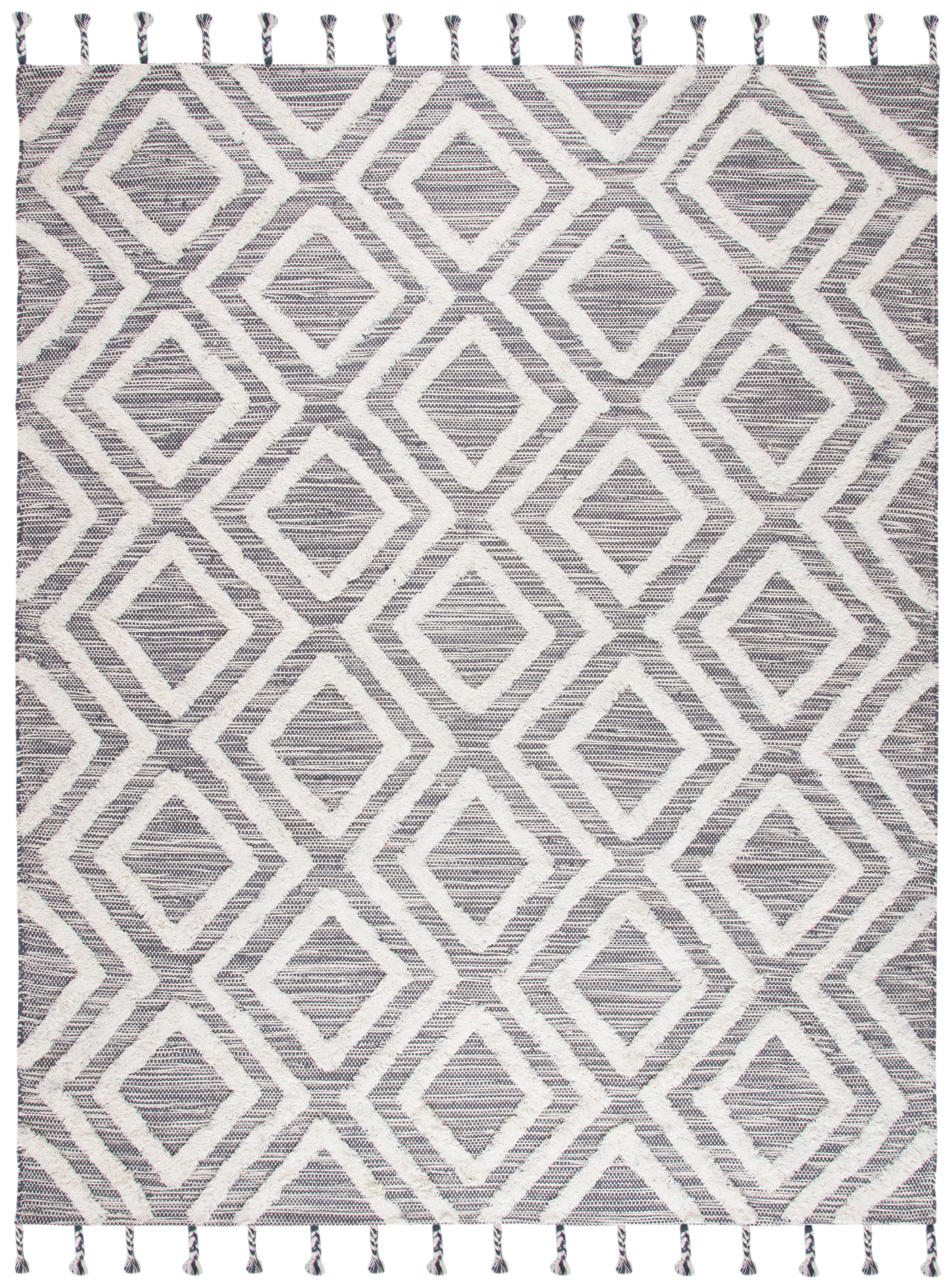 Safavieh Kenya Arline Geometric Wool Area Rug, Gray/Ivory, 9' x 12'