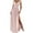 Pink, variant on Mhoxuto Womens Formal Dresses Prom Solid Floral Lace Evening Dress Plunging V-Neck Sleeveless High Slits Maxi Dresses