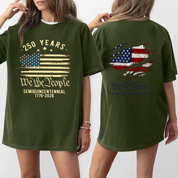 Dwralegc USA Shirt Women Short Sleeve Crewneck Outfit Patriotic Apparel American Flag Print Plus Size Tee USA Casual Fabric T-Shirt Dark Green 4XL