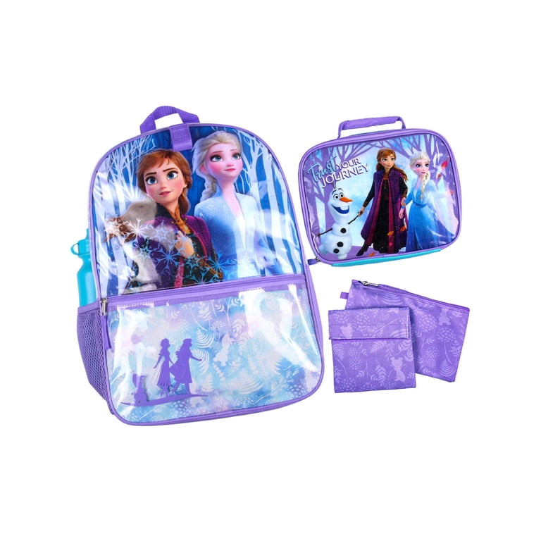 Disney Frozen Anna Elsa Olaf Trust Your Journey 5 PC Backpack Set