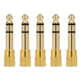 thumbnail image 1 of 5PCS Audio Jack Adapter 6.35mm Male 3.5mm Female Stereo Jack, 1 of 6