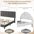 thumbnail image 7 of Full Size Bed Frame with Adjustable Headboard, Linen Upholstered Full Platform Bedframe with Strong Wooden Slats,Upholstered Mattress Foundation/No Box Spring Needed/Easy Assembly, 7 of 7