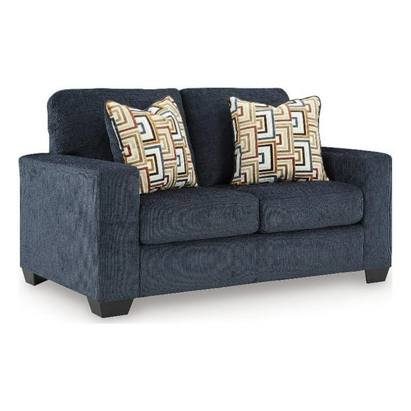 Signature Design by Ashley Furniture Aviemore Blue Loveseat