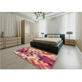 thumbnail image 4 of Ahgly Company Indoor Round Patterned Crimson Red Area Rugs, 6' Round, 4 of 6