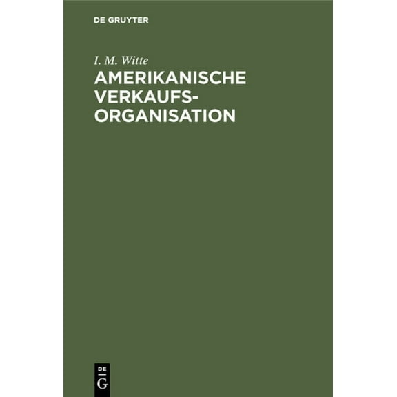 Amerikanische Verkaufsorganisation, (Hardcover)
