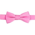 thumbnail image 1 of Hold'Em Bow Tie for Boys and Baby Satin Look Solid Color Adjustable Pre-Tied Neckties - Light Pink, 1 of 6