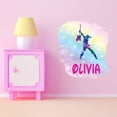thumbnail image 3 of Girly Watercolor Custom Name Wall Decals for Kids Room - Girly Art Music Guitarist Customize Name Rock Music Personalized Bedroom Wall Sticker Water Color Style - Size: 27 In x 30 In, 3 of 5