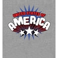 thumbnail image 2 of Americana United States Of Americana Heather Gray Adult Crew Neck Long Sleeve Tee-Small, 2 of 3