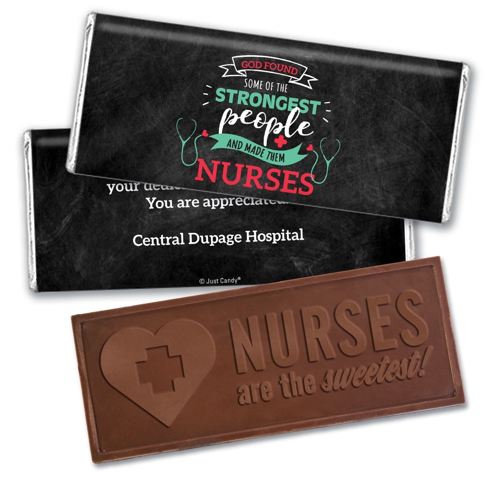 Nurse Week Gifts Embossed Chocolate "Nurses are the Sweetest" Candy