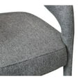 thumbnail image 2 of Galway 2-Piece Set of Comfy Cushioned Metal Side Chairs in Dark Gray Fabric, 2 of 4