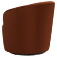 thumbnail image 4 of Joyce Upholstered Barrel Back Swivel Chair Burnt Orange, 4 of 8