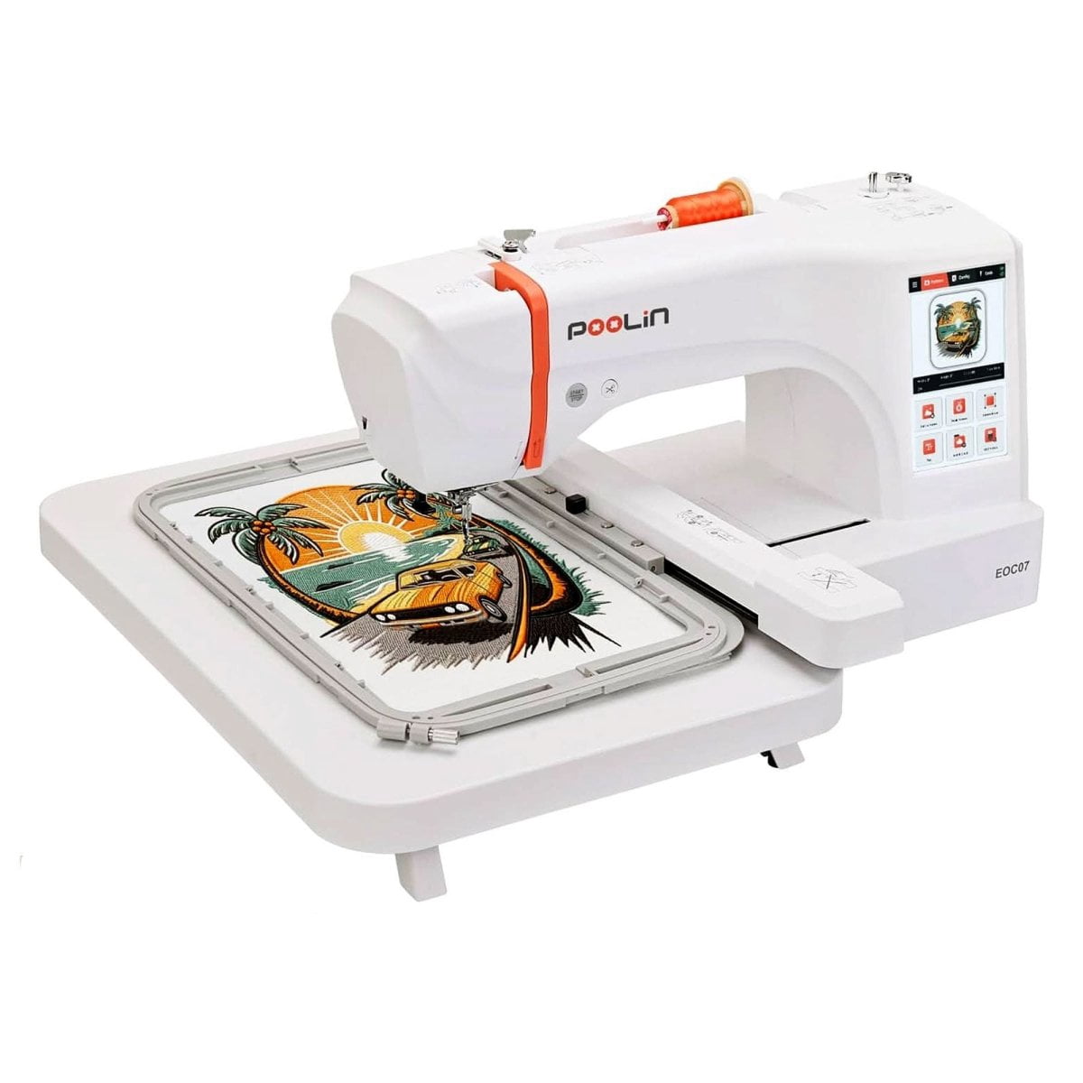 POOLIN EOC07 7.9in x 15in Hoop Area Computerized Embroidery Machine