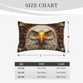 thumbnail image 4 of Zufioo Vintage Pattern Bald Eagle Print Double-sided Plush Pillow Cover,Decorative Pillow Protector without Pillow Core, Suitable for Sofa, Bedroom, Car-20"x30", 4 of 6