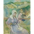 thumbnail image 2 of Berthe Morisot 12x14 Gold Ornate Wood Frame and Double Matted Museum Art Print Titled - On the Beach in Portrieux (1894), 2 of 4