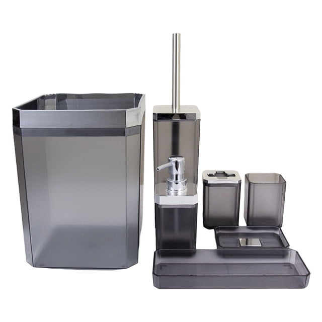 Juego de Accesorios para baño Sunnimix 7 piezas gris