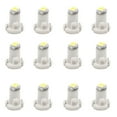 thumbnail image 1 of 12Pcs Vehículo 12V T3 Bombilla LED Blanco 2-3014-SMD Luz de Panel Tablero de Coche, 1 of 1