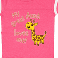 thumbnail image 4 of Inktastic My Great Aunt Loves Me- Cute Giraffe Boys or Girls Baby Bodysuit, 4 of 5